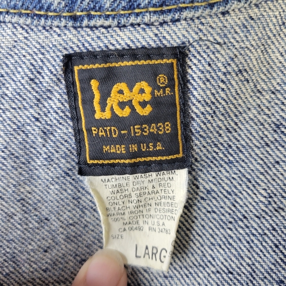 Vintage Womans Lee Jean/Denim Jacket Size Large Made in USA CA00492 RN34783 - Picture 9 of 10
